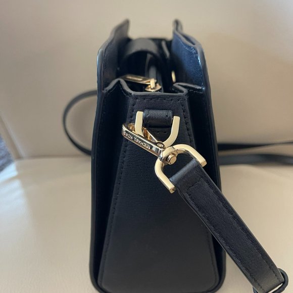 Black Leather Michael Kors Cross Body Purse - Picture 4 of 6